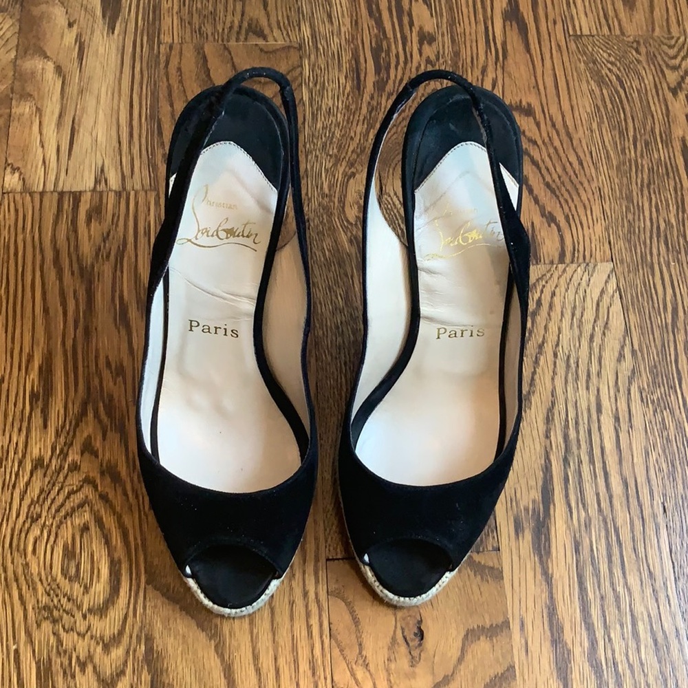 Christian Louboutin black Suede Heels